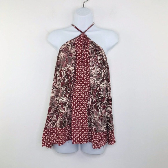 Urban Outfitters Tops - Urban Outfitters Women's XS Blouse Strappy Tie Back Red Summer Flowy NWOT J16